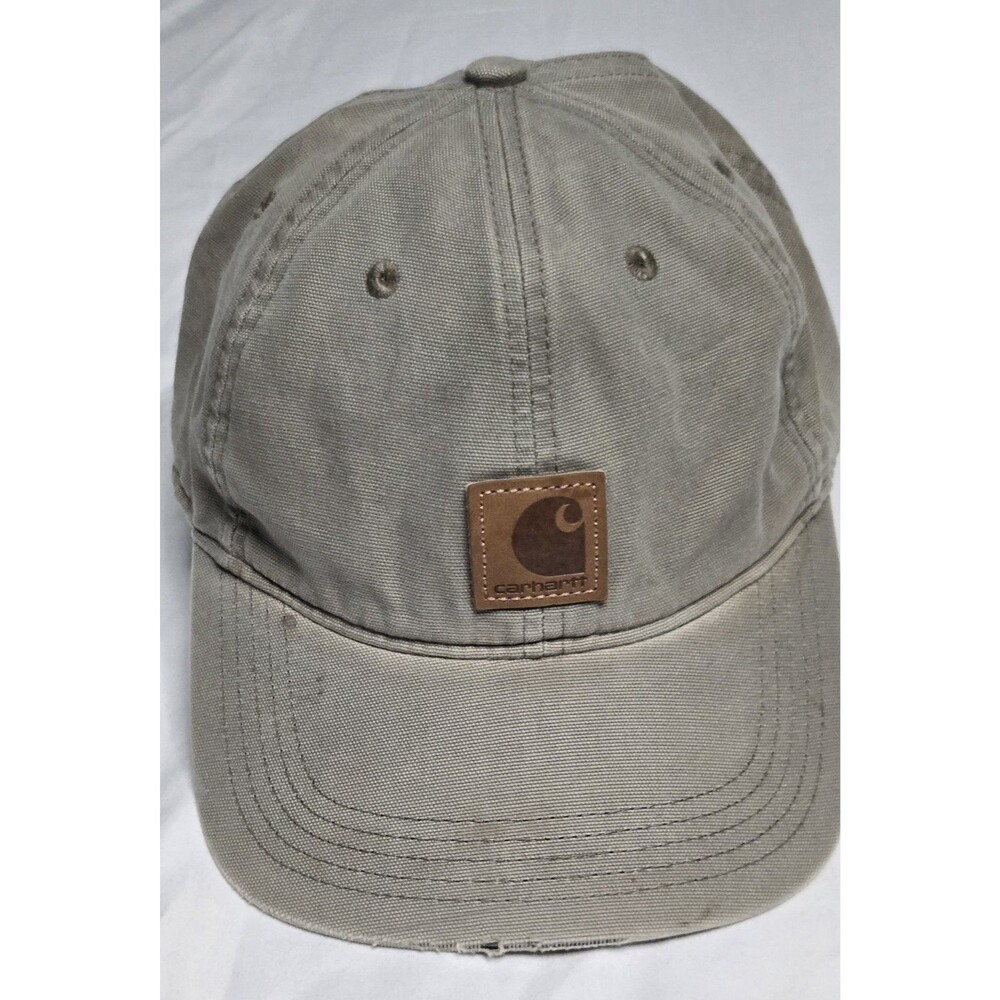 Carhartt Odessa Hat Canvas Natural Worn Workwear Baseball Cap OSFM Olive Green